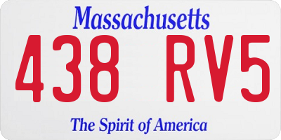 MA license plate 438RV5
