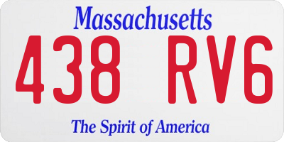 MA license plate 438RV6