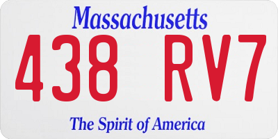 MA license plate 438RV7