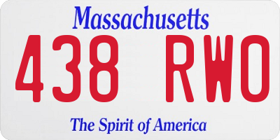 MA license plate 438RW0