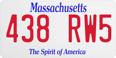 MA license plate 438RW5
