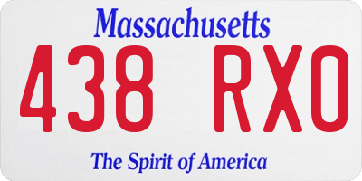 MA license plate 438RX0