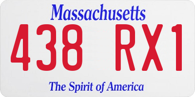 MA license plate 438RX1