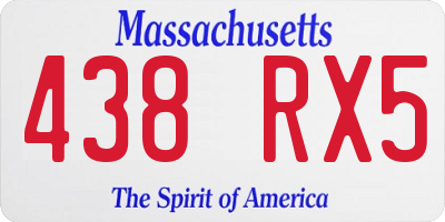MA license plate 438RX5