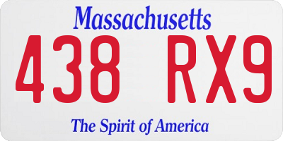 MA license plate 438RX9