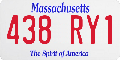 MA license plate 438RY1