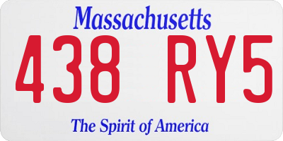 MA license plate 438RY5