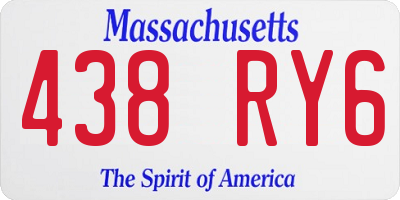 MA license plate 438RY6