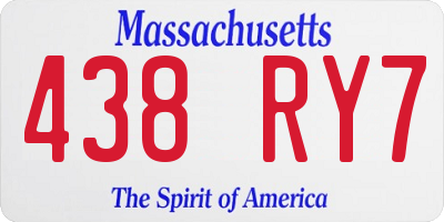 MA license plate 438RY7