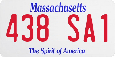MA license plate 438SA1