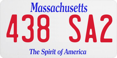 MA license plate 438SA2