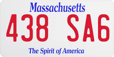 MA license plate 438SA6