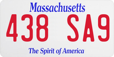 MA license plate 438SA9