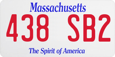 MA license plate 438SB2