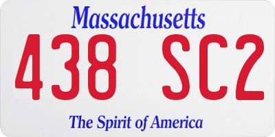 MA license plate 438SC2