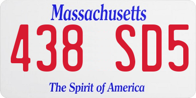 MA license plate 438SD5