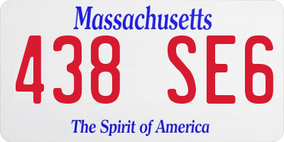 MA license plate 438SE6