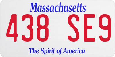 MA license plate 438SE9