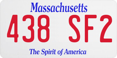 MA license plate 438SF2