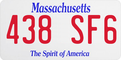 MA license plate 438SF6