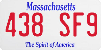 MA license plate 438SF9