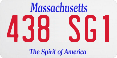 MA license plate 438SG1