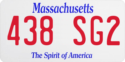 MA license plate 438SG2