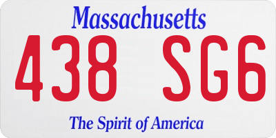 MA license plate 438SG6