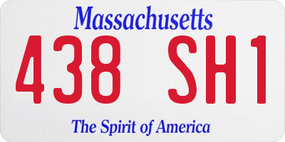 MA license plate 438SH1