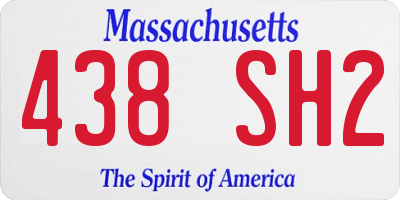MA license plate 438SH2