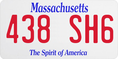 MA license plate 438SH6
