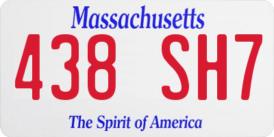 MA license plate 438SH7