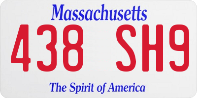 MA license plate 438SH9