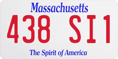 MA license plate 438SI1