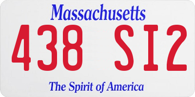 MA license plate 438SI2