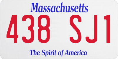 MA license plate 438SJ1