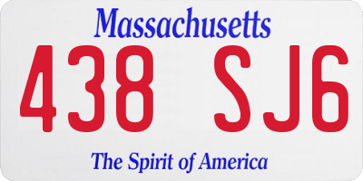 MA license plate 438SJ6