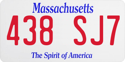 MA license plate 438SJ7