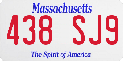MA license plate 438SJ9