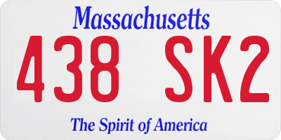 MA license plate 438SK2