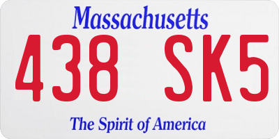 MA license plate 438SK5