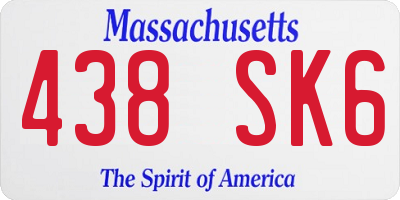 MA license plate 438SK6