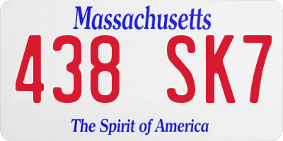 MA license plate 438SK7