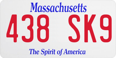 MA license plate 438SK9