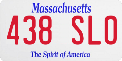 MA license plate 438SL0