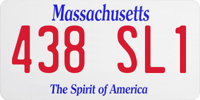 MA license plate 438SL1