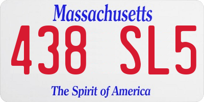 MA license plate 438SL5