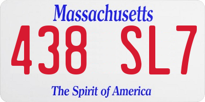 MA license plate 438SL7