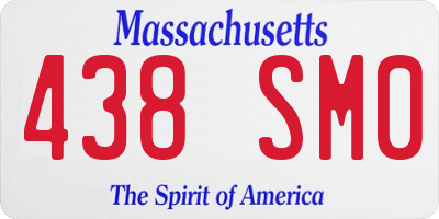 MA license plate 438SM0