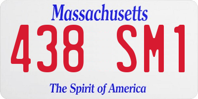 MA license plate 438SM1